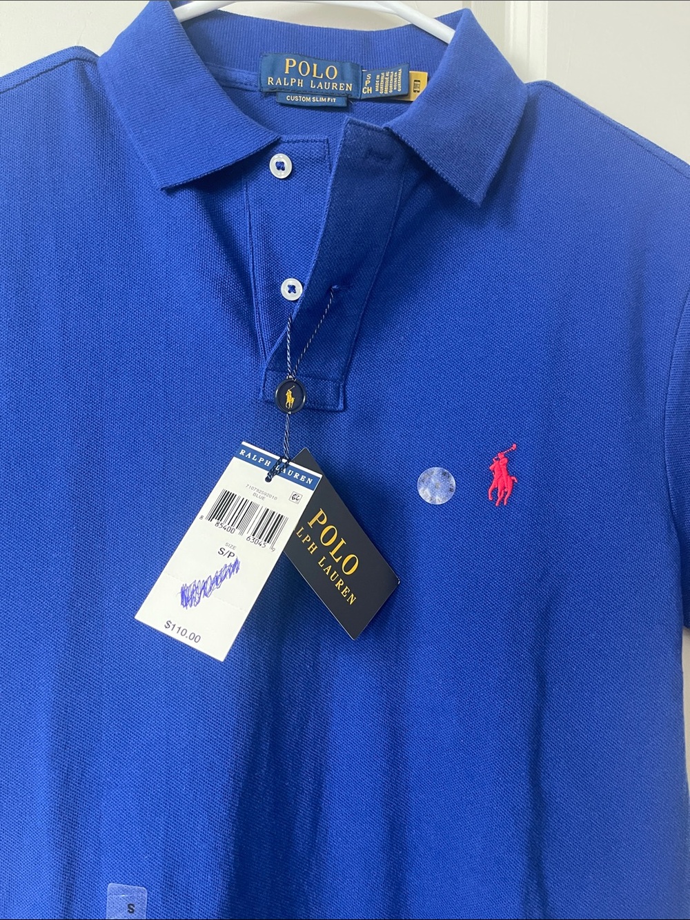 Polo by Ralph Lauren Royal Blue Polo with Red Pony custom slim fit